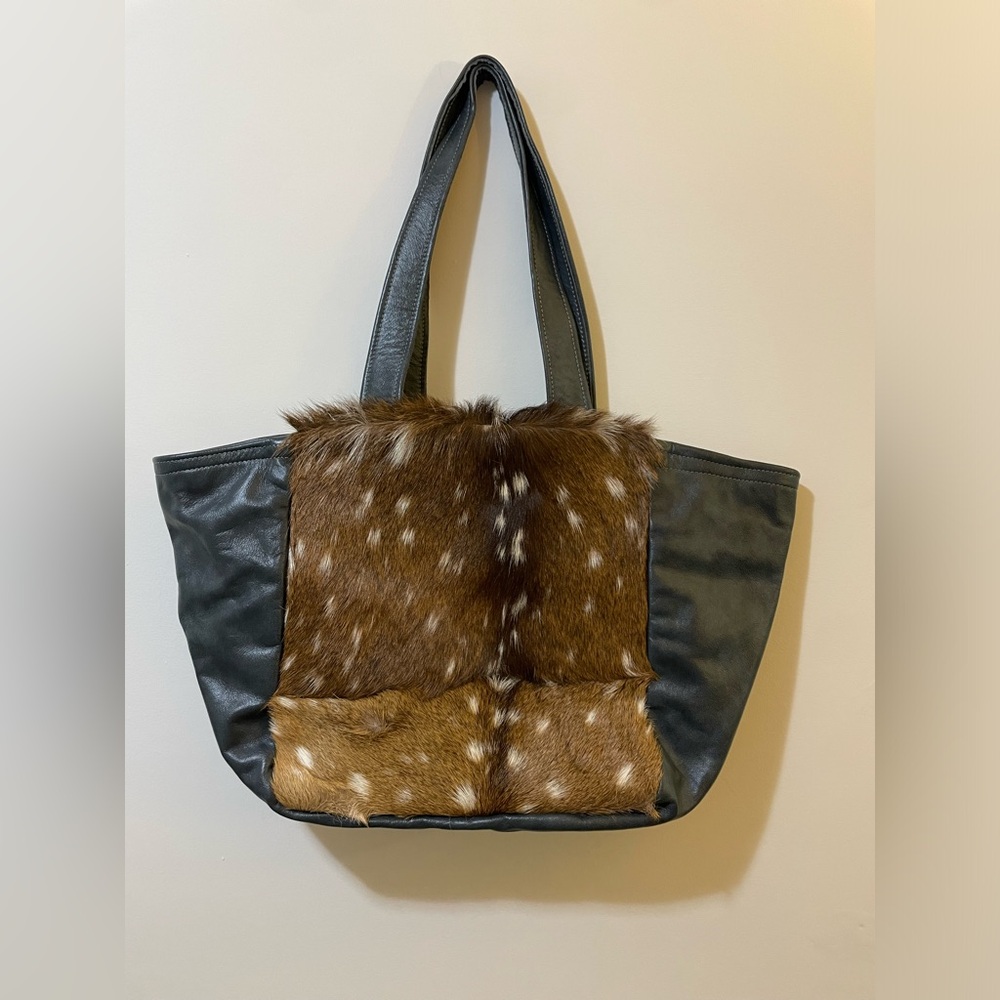 Stylish Brown and Black Tote Bag